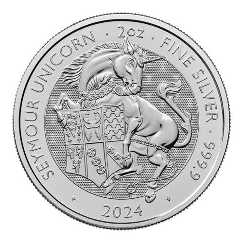 2 Unzen Silber The Royal Tudor Beasts - Seymour Unicorn 2024