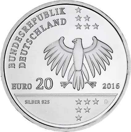 20 Euro Gedenkmünzen ab 2016 von Hersteller Div. dt. Prägeanstalten