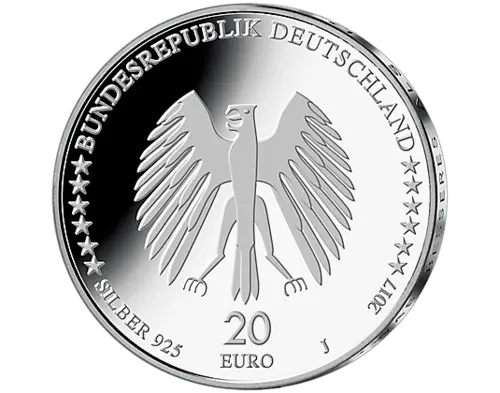 Rückseite der 20 Euro Gedenkmünze 500 Jahre Reformation 2017 von Hersteller Münze Deutschland