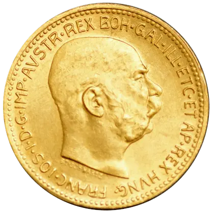 6,775 g Gold Österreich 20 Kronen | Rückseite der Goldmünze 6,775 g Österreich 20 Kronen der Münze Österreich