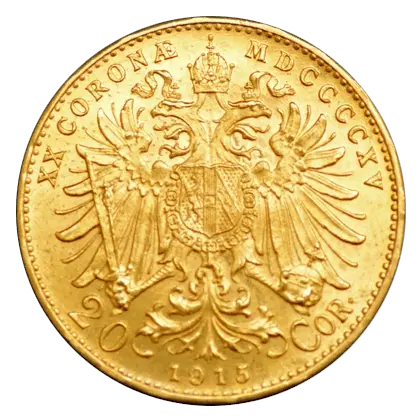 6,775 g Gold Österreich 20 Kronen | Vorderseite der Goldmünze 6,775 g Österreich 20 Kronen der Münze Österreich