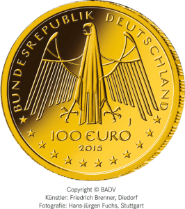 1/2 oz Gold 100 Euro Deutschland 2015 UNESCO Welterbe - Mittelrheintal