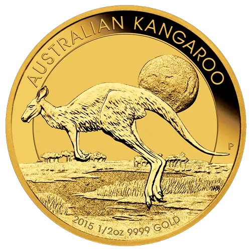 Vorderseite Goldmünze 1/2 Unze Australien Känguru diverse Jahrgänge, der Hersteller Perth Mint Australia