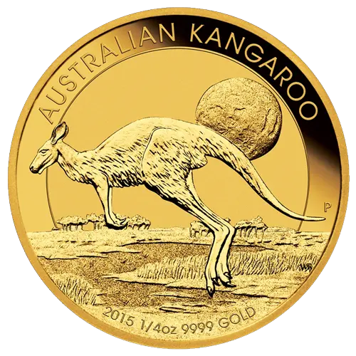 Vorderseite Goldmünze 1/4 Unze Australien Känguru diverse Jahrgänge, der Hersteller Perth Mint Australia