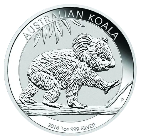 Vorderseite der 1 Unze Silber Australian Koala 2016 von Hersteller Perth Mint