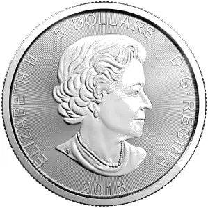 Rückseite der 1 Unze Silber Kanada Wolf 2018 von Hersteller Canadian Mint