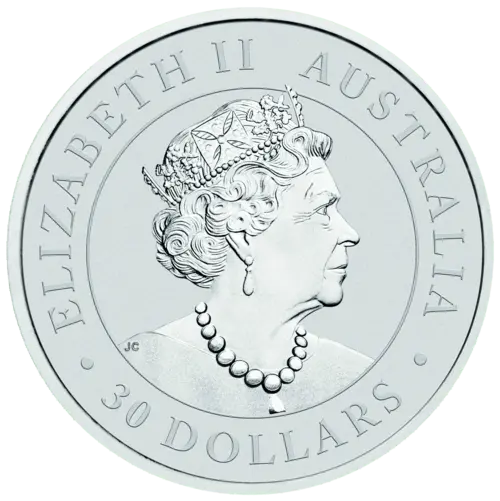 Rückseite 1 kg Silber Australian Koala 2020 von Hersteller Perth Mint Australien