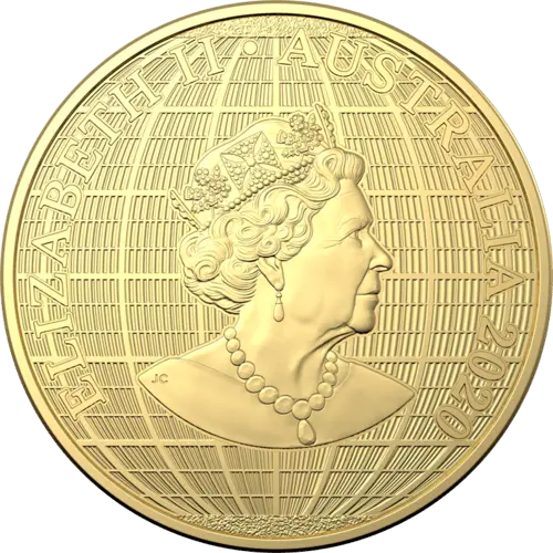 Rückseite Goldmünze 1 Unze Australien (RAM) Beneath the Southern Skies 2020, der Hersteller Royal Australian Mint