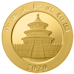 Rückseite 15 g Gold China Panda 2020