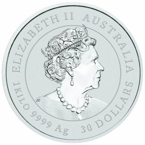 Rückseite 1 kg Silber Lunar III Maus 2020 von Hersteller Perth Mint Australien