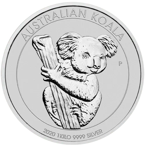 Vorderseite 1 kg Silber Australian Koala 2020 von Hersteller Perth Mint Australien