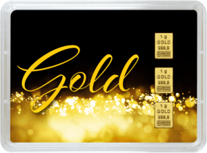 3 g Gold Geschenkkarte Frohes Fest