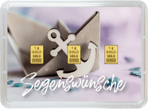 3 g Gold Geschenkkarte Taufe