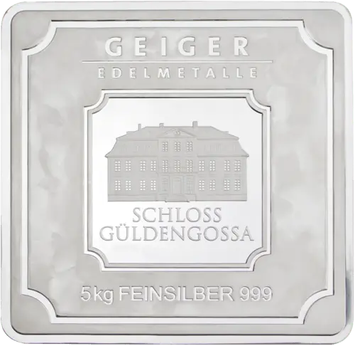 5 kg Silberbarren Geiger original von Hersteller Geiger Edelmetalle AG