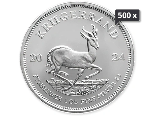 500 x 1 Unze Silber Krügerrand 2024