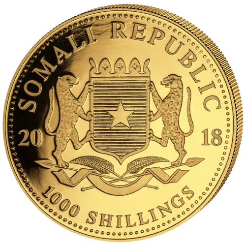 1 Unze Gold Somalia Elefant 2018