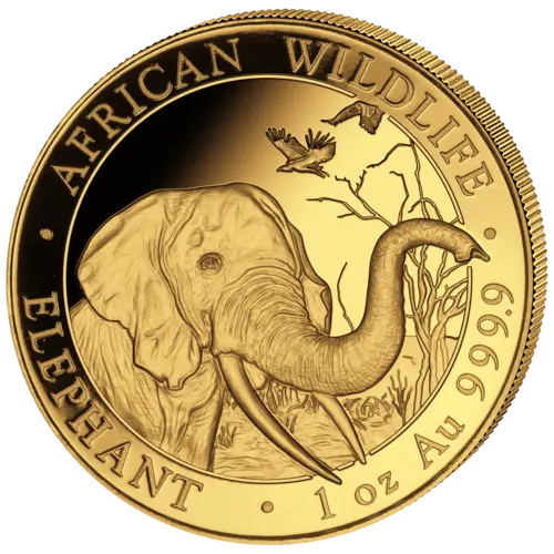 1 Unze Gold Somalia Elefant 2018