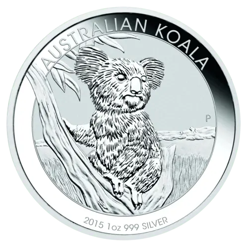 Vorderseite der 1 Unze Silber Australian Koala 2015 von Hersteller Perth Mint