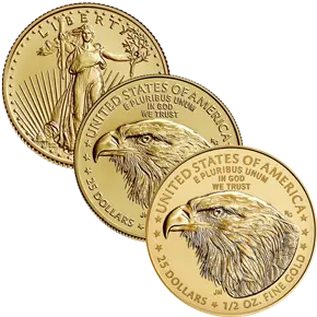 1/2 Unze Gold American Eagle diverse Jahrgänge Typ 2