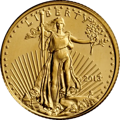 Vorderseite Goldmünze 1/2 Unze American Eagle diverse Jahrgänge, der Hersteller United States Mint