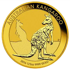 Vorderseite Goldmünze 1/2 Unze Australien Känguru diverse Jahrgänge, der Hersteller Perth Mint Australia