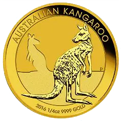 Vorderseite Goldmünze 1/4 Unze Australien Känguru diverse Jahrgänge, der Hersteller Perth Mint Australia