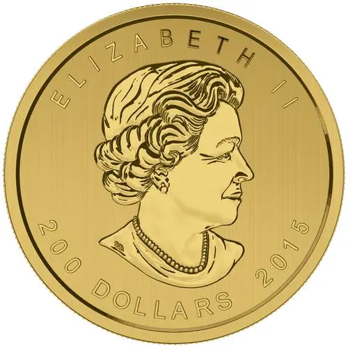 Rückseite Goldmünze 1 Unze Kanada Puma 2015, der Hersteller Royal Canadian Mint