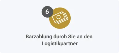 Bezahlung durch Sie an den Logistikpartner