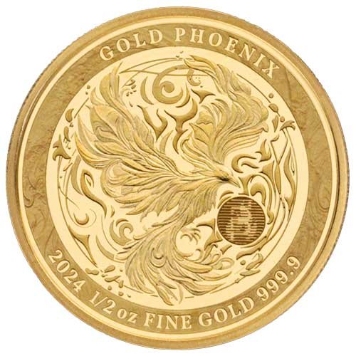 1/2 Unze Gold Phönix 2024 - Spiegelglanz