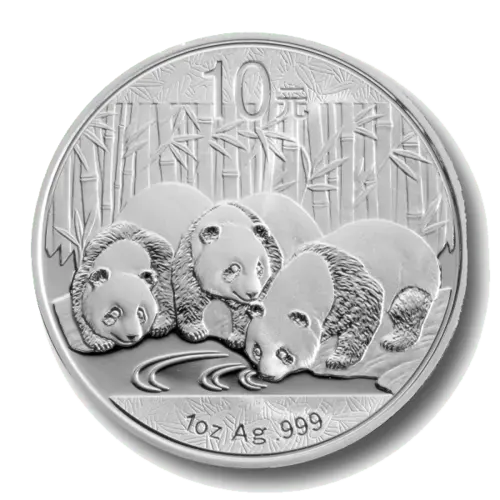 Vorderseite der 1 Unze Silber China Panda diverse Jahrgänge von Hersteller China Mint 