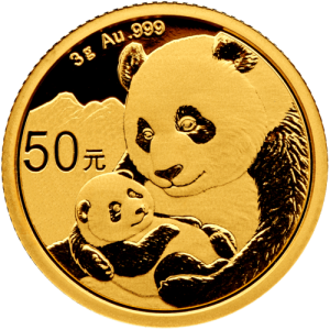 3 g Gold China Panda 2019 Motiv