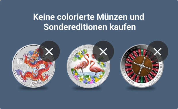 Colorierte Münzen und Sondereditionen