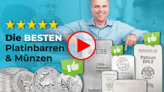 Die besten Platinbarren und Platinmünzen