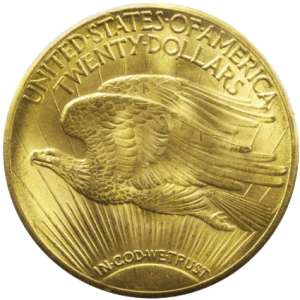 Rückseite 20 US-Dollar Gold St. Gaudens Double Eagle