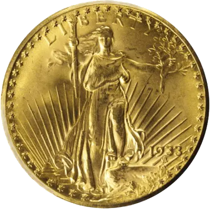 Vorderseite Goldmünze 20 US-Dollar St. Gaudens Double Eagle diverse Jahrgänge, der Hersteller United States Mint