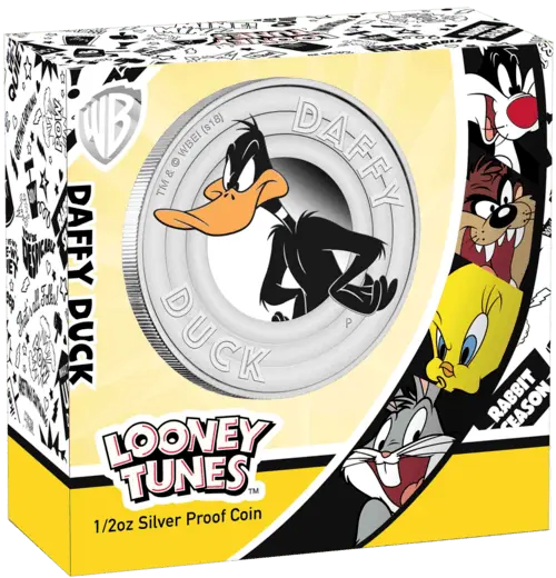 Verpackung der 1/2 Unze Silber Looney Tunes Daffy Duck 2018