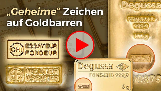 Geheime Zeichen auf Goldbarren