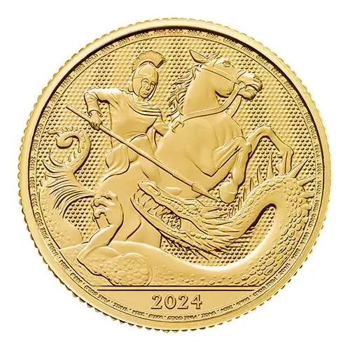 1 Unze Gold St. Georg und der Drache 2024: Feinheit 999,9 