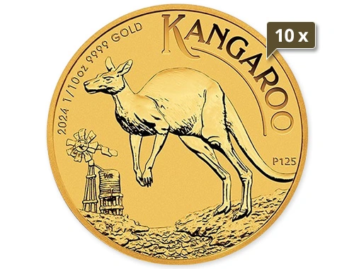 gold kaenguru 2024 1 10 oz 10 x