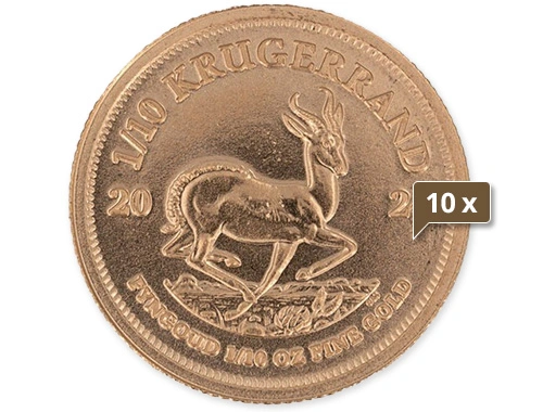 10 x 1/10 Unze Gold Krügerrand 2024