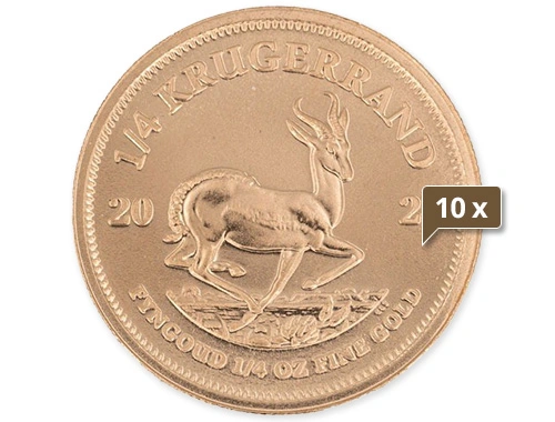 10 x 1/4 Unze Gold Krügerrand 2024