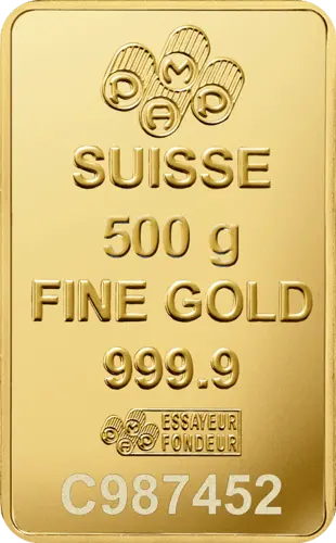 500 g Goldbarren PAMP Suisse Fortuna