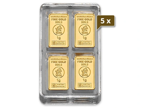 5 x 100 x 1 g Gold UnityBox S Heimerle und Meule