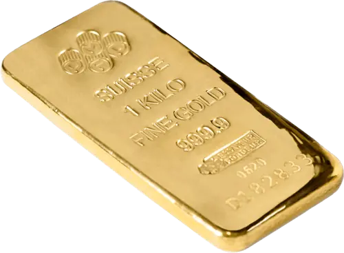 Seitenansicht Goldbarren Suisse 1 Kilogramm