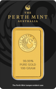 100 g Goldbarren Perth Mint