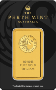 50 g Goldbarren Perth Mint