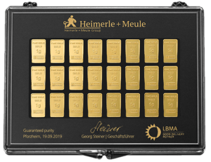 30 x 1 g Gold UnityBar Collection Heimerle und Meule