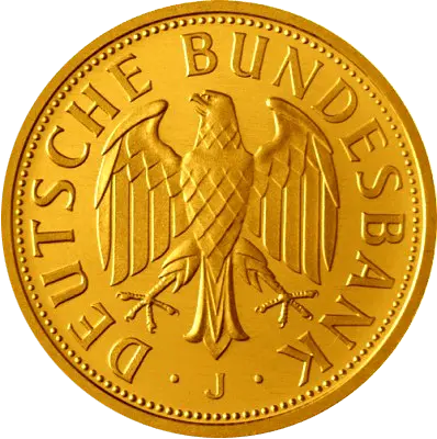 Rückseite 12 Gramm Gold 1 Deutsche Mark 2001 - Goldmark