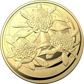 1 oz Gold Wildflowers of Australia Waratah 2022