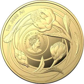 1 Unze Gold Wildflowers of Australia Waratah 2022